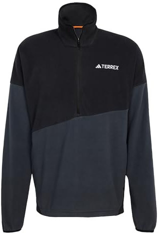 adidas Men's Terrex Multi CLIMAWARM Fleece Anorak, Black/Carbon, M