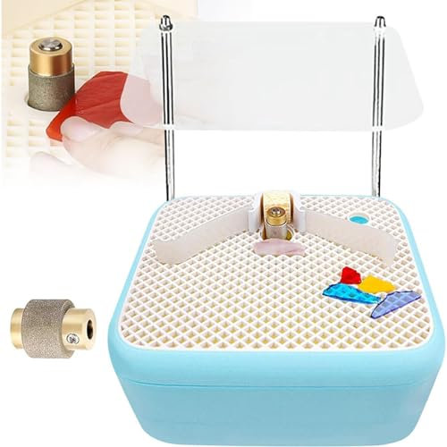 XNYXLPP Mini-Farbglasschleifer, tragbarer Buntglasschleifer, Kantenschleifer, DIY-Schleiferstützen, für künstlerische DIY-Schleif- und Formmaschinen (Blue)