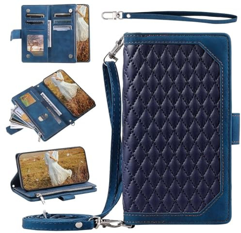 GoodcAcy Funda Compatible con Huawei Mate 10 Pro, Función de Soporte,Magnético Carcasa Funda Móvil Billetera Cuero Funda con Tapa Libro Caso Soporte Plegable - Azul