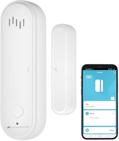 VisorTech Türsensor: 2in1-WLAN-Tür- und Fensteralarm mit Sirene, App und Sprachsteuerung (Tueralarm, Fenster-Tür-Alarm mit Sirene, Alarmanlage)