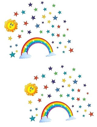 VICASKY 2 Stücke Elegante Tür Aufkleber Sonne Aufkleber Tapete Für Kinder Schlafzimmer
