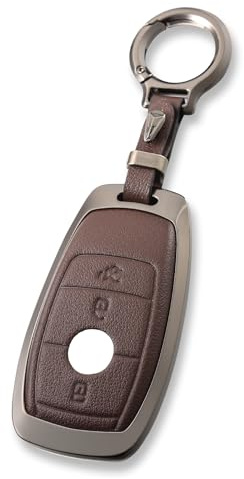 OFFCURVE Schlüsselhülle Leder Zinklegierung für Mercedes Class A B C GLC | Autoschlüssel hülle leder für Mercedes Class A B C E G S CLA CLS GLA GLB GLC GLE GLS AMG