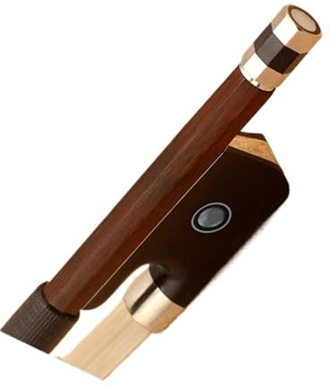 Geigenbogen zum Spielen Geigenbogen aus brasilianischem Holz natürlicher Schachtelhalmbogen Geigenbogen achteckig 4/4-Größe(1/8)