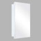 FOMAYKO Single Door Bathroom Mirror Cabinet, Recessed or Wall Mount Storage with Mirror, Cabinet with Adjustable Shelf, White, 66 X 41 CM