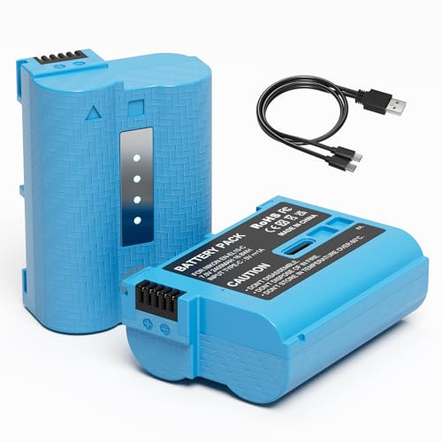 EN-EL15/EN-EL15c Batería 2400 mAh con Indicador LED Inteligente-2pack