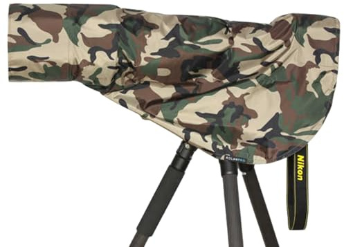 Rolanpro Housse de Pluie Imperméable pour Objectif de Caméra Raincoat pour Nikon NIKKOR Z 180-600mm f/5.6-6.3 VR # Vert Camo