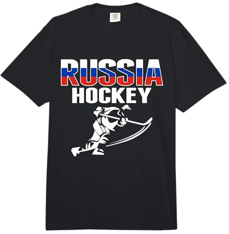 Russia Ice Hockey Fans Jersey - Support Russian Hockey Team Comfort Colors Adult Heavyweight T-Shirt