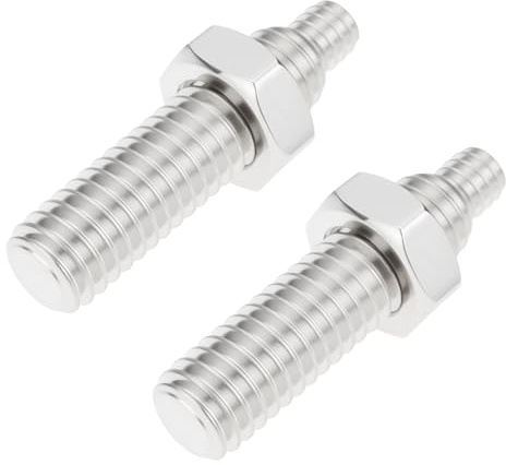 ECSiNG 2 adaptadores de tornillo de trípode roscado de 1/4 a 3/8 pulgadas de acero inoxidable con tuercas para trípode