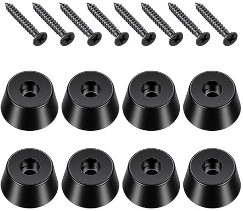 DOPENSPI 8 Pcs Rubber Feet for Furniture with Stainless Washer and Screws