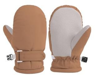 TwhqxjCN Kids Ski Mittens, Snow Gloves Child, Winter Thermal Snowboard Mittens, Warm Gloves for Outdoor Skiing Snowboarding Girls Boys Age 6 Months-10 Years