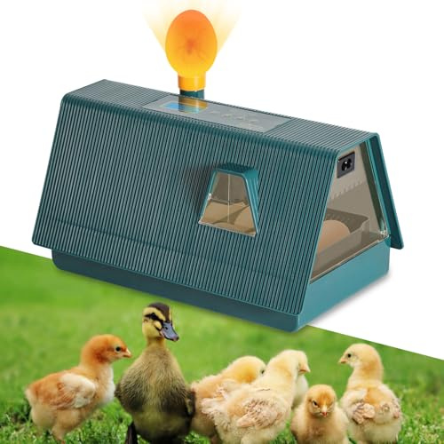 Duisrech Brutautomat Vollautomatisch, 10 Eier Brutmaschine mit LED Display Temperaturkontrolle, Automatischer Eierwende und Zonenweiser Wassereinspritzung, Brutkasten Hühner in Grün