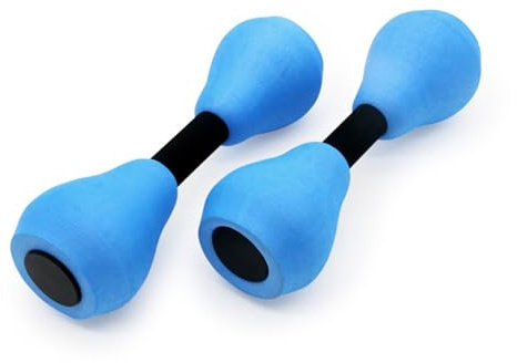 Aquatic Exercise Dumbbells - 1 Pair Aquatic Dumbbells With EVA Foam - Water Aerobic Exercise High-Density Foam Pool Training Water Fitness Equipment For Weight Loss Adults Family