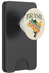 Brasil Retro Travel Style South America Pride Artwork PopSockets PopWallet for MagSafe