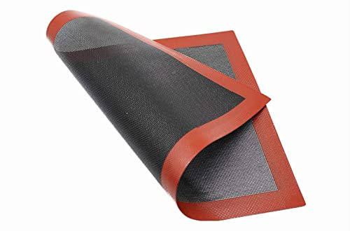 Voarge Backmatte aus Silikon, Backmatte, mikroperforiert, rutschfest, wiederverwendbar, antihaftbeschichtet, hitzebeständig, 40 x 30 cm