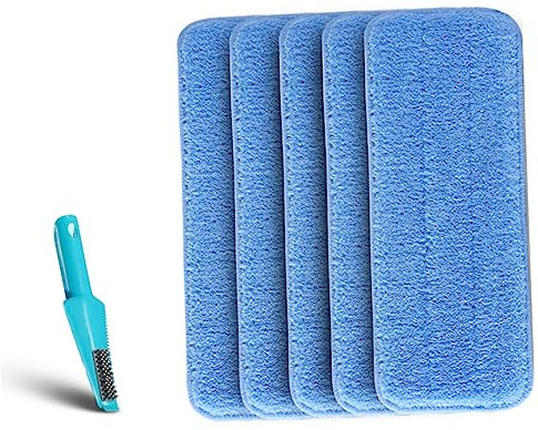 NIYANGLE 5 Piezas Trapeadores En Aerosol Accesorios para Trapeador Herramienta De Limpieza Trapeador De Fibra Reemplazo De Trapeador Empujar Paño De Fregona Rociar Agua Trapo del Polvo