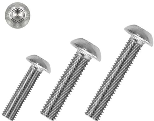M6 Linsenkopfschrauben - V2A Edelstahl - ISO 7380 - Flachkopfschraube ISK (500, M6 x 16 mm)