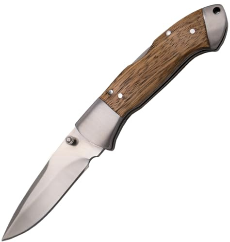G8DS Schlossmesser Holz Taschenmesser Survival Messer Klappmesser Einhandmesser Camping & Outdoor Gürtel Messer Jagdmesser Wandern Angeln