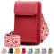 DBPBToU PU Portacellulare da Collo Donna, Borsa Donna Tracolla con Cinghie Regolabili Staccabili, Porta Cellulare Tracolla, Borsetta Porta Cellulare 7 (Rosso)