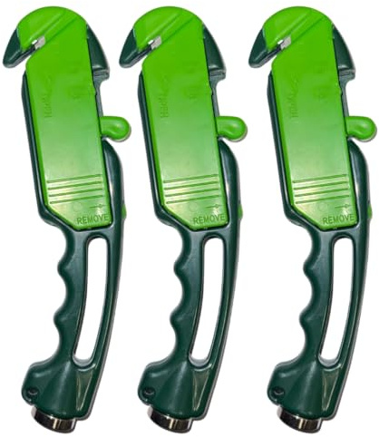 Pack 3 GLADIUS: Taglierino, Cutter Antinfortunistico Professionale a Tripla Funzionalità. Lama retrattile automatica di Sicurezza. Anti-inceppamento, Battichiodi. Perfetto per Carta, Cartone, Tessuti.