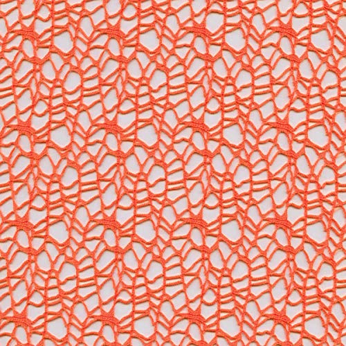 Textiles français Stoff aus Frankreich - Spinnennetz Halloween Orange – 100% Polyester | Breite: 150 cm (Meterware)