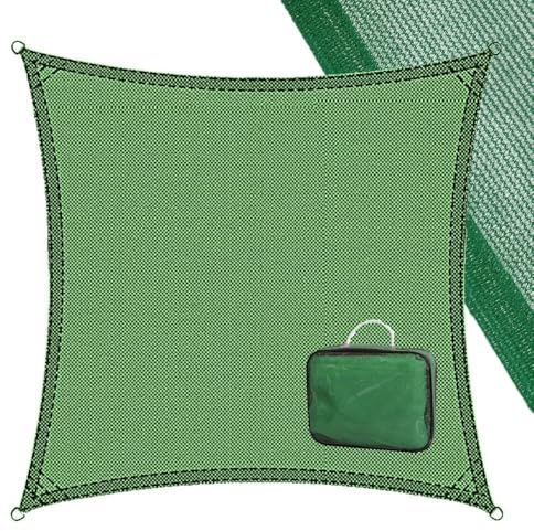 LOLAhome Toldo Vela de Sombra 3x3 m Cuadrado Verde