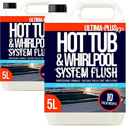 ULTIMA-PLUS XP Hot Tub and Whirlpool System Flush - Deeply Cleans to Remove Dirt & Grime From Pipework - Easy to Use Formula (10 Litres)