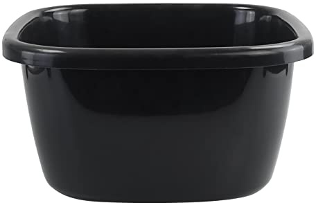 Doryh 18 Quart Plastic Dishpan, Wash Basin Tub for Sink, 1 Pack, Black
