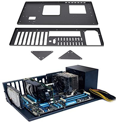 MK 01 DIY Gaming Computer Case, Open Chassis Case Rack for Motherboards, Within 305x245mm, Widely Body Heat Dissipation Design, SSD Motherboards Accessories