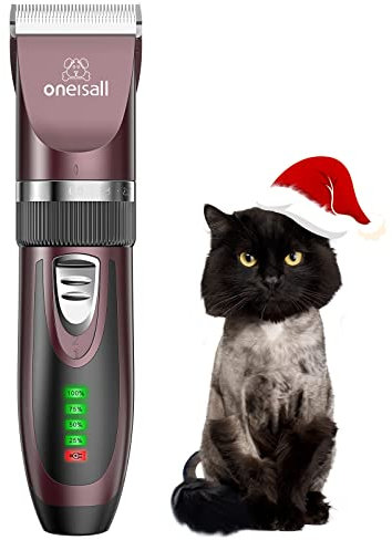 oneisall Leise Schermaschine Katze Hunde, Profi Haarschneidemaschine für langhaarkatzen mit dichtem Fell, Hundeschermaschine katzenrasierer mit leistungstarken Motor (Rosa)