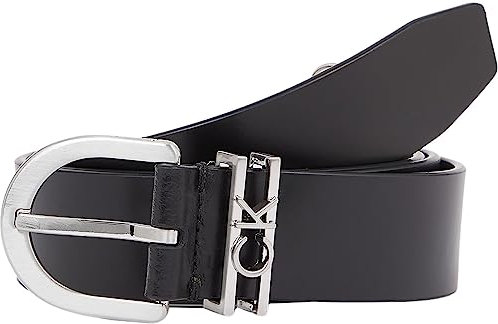Calvin Klein Damen Gürtel Loop Belt 3,0 cm Ledergürtel, Schwarz (Ck Black), 80