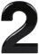 Black Door Numbers Stick On, 0-99, Letters A, B, C, D, 3'' House Numbers Self Adhesive Stickers, For Doors, Mail Boxes, Hotel Rooms (2)