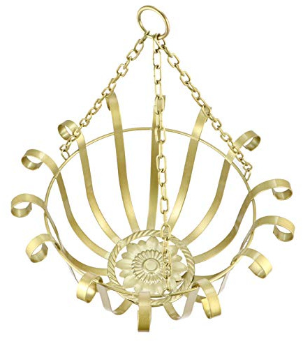 DOITOOL Elegantes Hängekorb-pflanzenständer Blumentopfhalter Aus Goldenem Eisen Einfach Zu Montieren Für Das Home Office