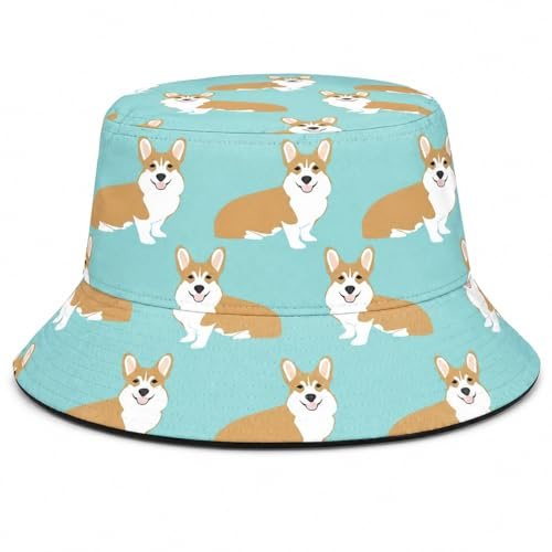 Shylve Fischerhut für Damen Herren Reversibel Strand Bucket Hat Druck verpackbare Outdoor- Eimer Hüte für Wandern, Reisen, Urlaub