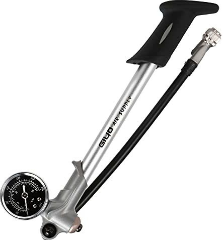 HUIOP 300PSI Forcella anteriore e pompa sospensione anteriore con manometro Pompa ammortizzatore ad alta pressione con blocco leva Valvola Schrader Pompa ammortizzatore ad aria per bicicletta MTB Moun