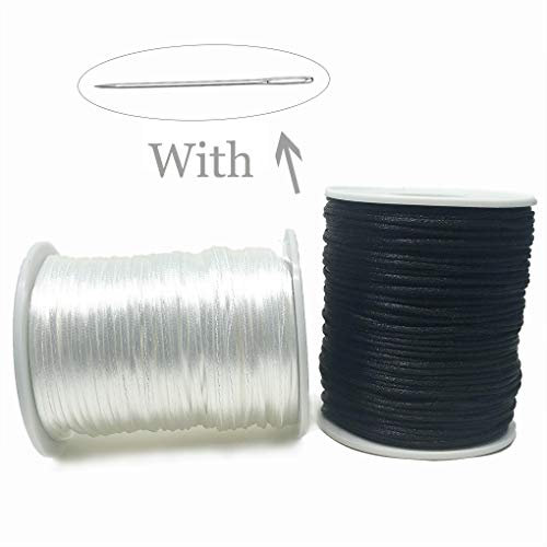Cordoncino in nylon antimacchia a coda di topo, 1,5 mm, 90 m, per kumihimo, per fai da te