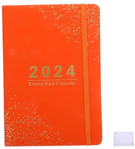 SEWACC Date Notepad Effizienter Wochenplaner Für Termine Und Aufgaben Notizbuch Orange Für Büro Und Studium Praktische To-do-liste Und Kalender
