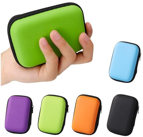 5 Stück Spielkarten Box Sammelkarten Reiseetui, Hartschalen Reisetasche Mit Reißverschluss Für Kartenspiel, Spielkarten Organizer Schützt Karten Vor Nässe Und Staub, Spielkarten Aufbewahrungsbox