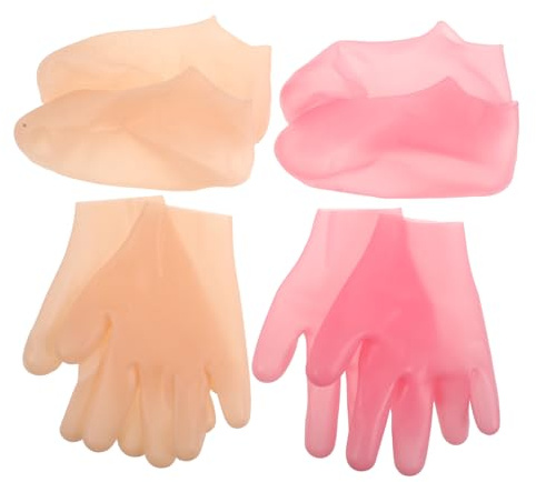 NULYLU 1Uppsättning Silicone Foot Socks Moisturizing Exfoliation för Fötter och Händer Reusable Djuprengöring och Skyddande Design eller Professionell Användning