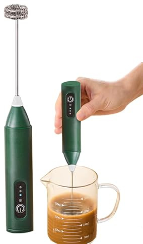 Ylnailky Montalatte manuale, Montalatte portatile, Macchina per schiuma elettrica portatile a 3 velocità, Schiumalatte ricaricabile per bevande, cioccolata calda, gadget da cucina per una preparazione
