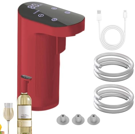 Decanter elettrico intelligente, dispenser per vino ricaricabile tramite USB, gadget per vino da ristorante, regolabile, per gli amanti del vino domestico, migliora il gusto riduce l'amarezza