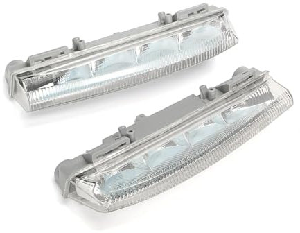 LHMM Auto Nebelscheinwerfer für Benz W204 W212 C250 C280 C350 E350 A2049068900 A2049069000, Front Stoßstange Kühlergrill Nebel Auto Tagfahrlicht Seitenblinker,1 Pair-A