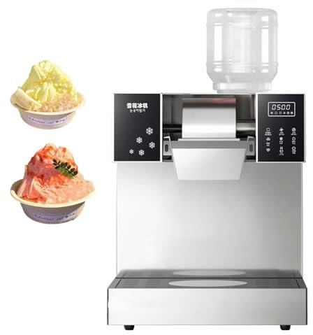 Snowflake Ice Machine Commercial, Stainless Steel Ice Shaver Machine Electric Snow Cone Maker, Speed Adjustable, Ice Cream Equipment Dessert Shop Equipment,180kg