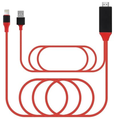 Monitor-Konvertierungskabel, 4K-HD-Videokabel for Apple iPhone 14 13 12 11 Pro Max iPad Mini Lightning auf HDMI Digital AV Adapter 1080P TV-Projektor Monitor Display Konvertierungsleitung(1pcs)