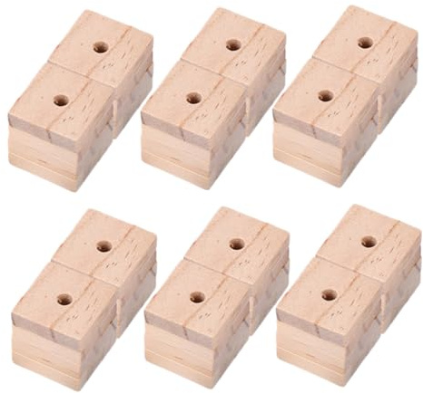 SUPVOX 120pcs Natural Wood Blocks Parrot Cage Chewing for Small to Medium Birds Smooth Bird Chips for DIY Craft Projects and Beak Trimming Accessories