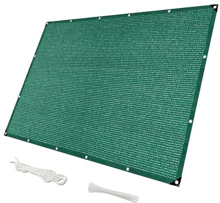 MAODUZI Frang-ivista Ringhiera 80x400cm, Copri Cancello Esterno Protezione UV e Traspirante Copri Ringhiera Balcone Robusto e Resistente per Serra/Cortile/Tetto - Verde Scuro
