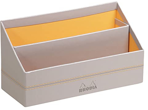 Rhodia 318841C Briefablage 10x25x31m Kunstleder Silber