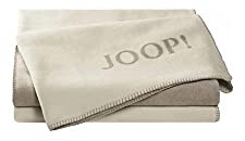 Joop! Pläd filt uni doubleface ecru-fjäder bomull/dralon, mått: 200 cm x 150 cm, 693426