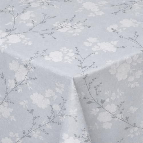 Wachstuchtischdecke, abwaschbare Tischdecke, Milano Lux Weiß Rechteckig 130 x 230 cm, wasserabweisend, Gartentischdecke