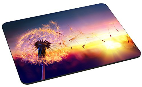 PEDEA Gaming und Office Mauspad - 220 x 180 mm - mit vernähten Rändern und rutschfester Unterseite, dandelion