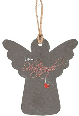 Butzon & Bercker Hängender Schmuck Steinrelief Hanging Ornament Motiv Dein Schutzengel Grau Klassisch Hängend Religiös Engel Weihnachtliche Anlässe